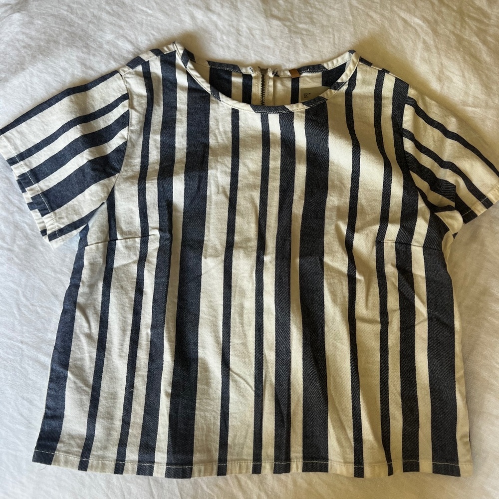 TopShop striped t-shirt - denim stretch material